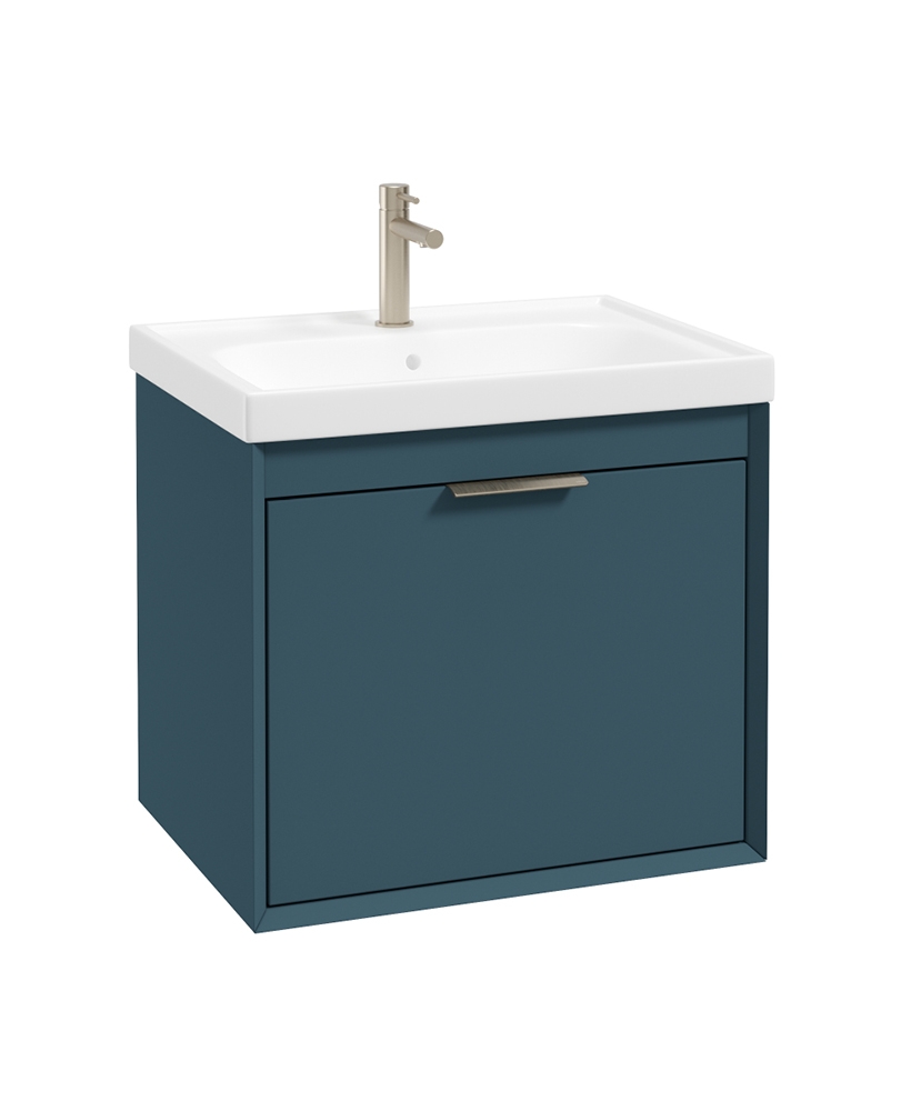 FJORD Wall Hung 60cm Two Drawer Unit Matt Ocean Blue