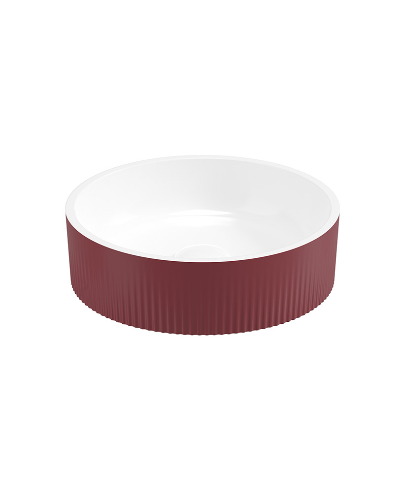 REED Round Countertop Wash Basin Ruby Fern