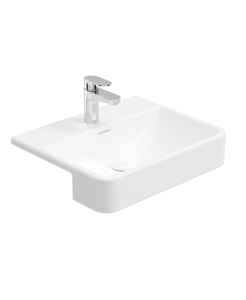 HORIZON 52cm 1TH Semi Recessed Wash Basin