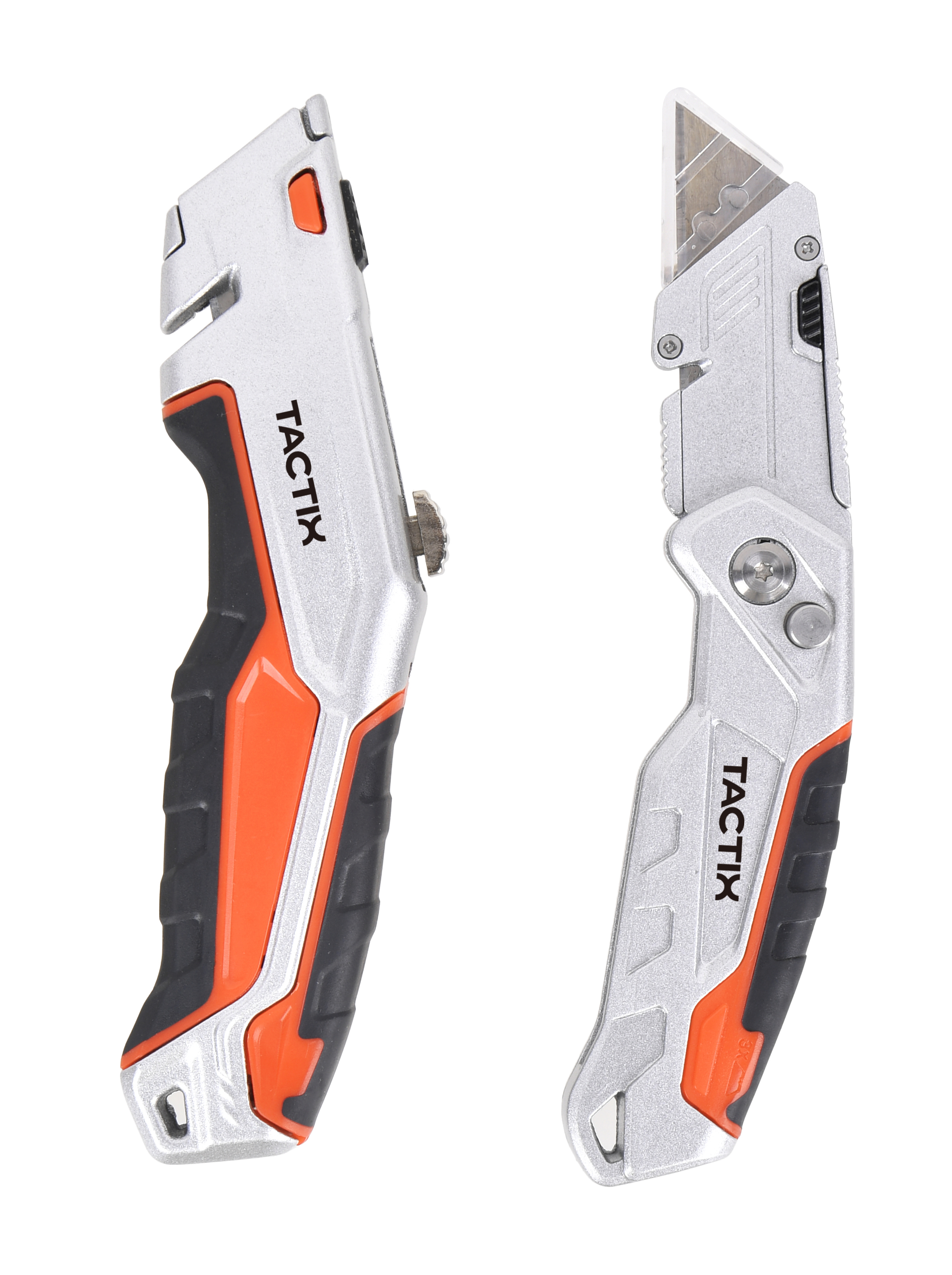 2pc Utility Knife Set 1pc Folding Utility Knife, 1pc Utility Knife