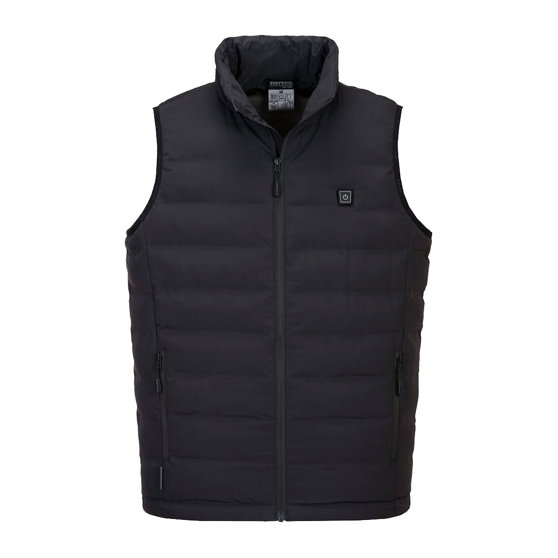 Portwest Ultrasonic Heated Tunnel Bodywarmer Gilet – Black, Medium