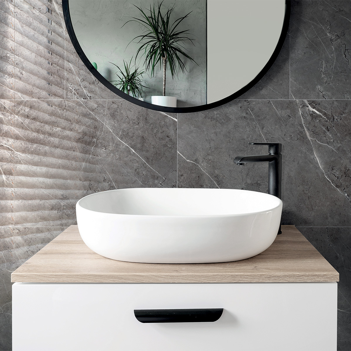 Dumawall+ Bathroom Panels Porto 650x375mm (Pack of 8) – Waterproof Composite Tiles