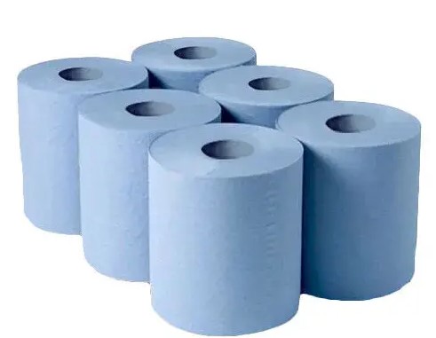 Centre Pull Rolls - Blue 8" x 140m 6/pack