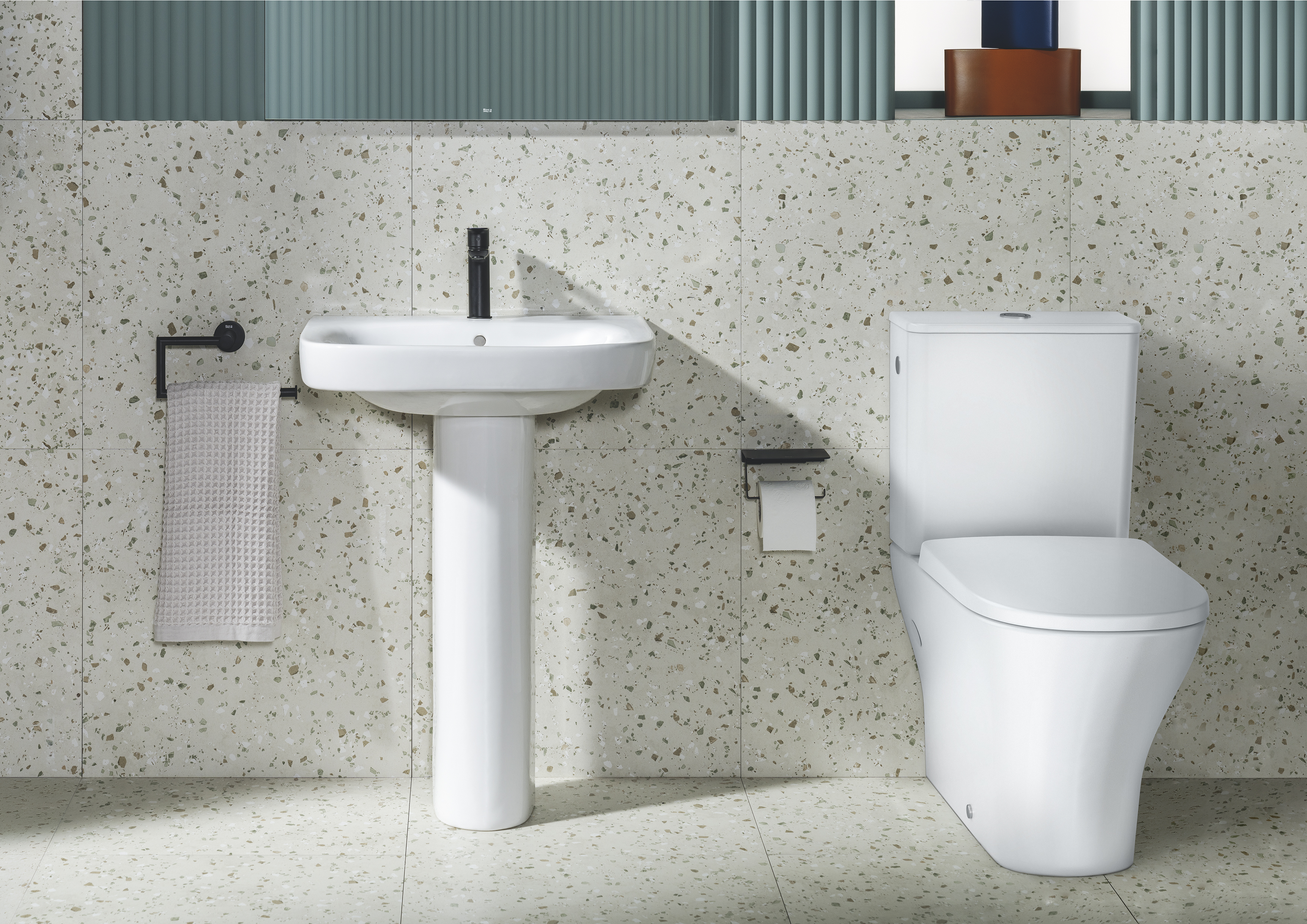 Roca Optica Rimless Vortex Open Back Closed Coupled Toilet