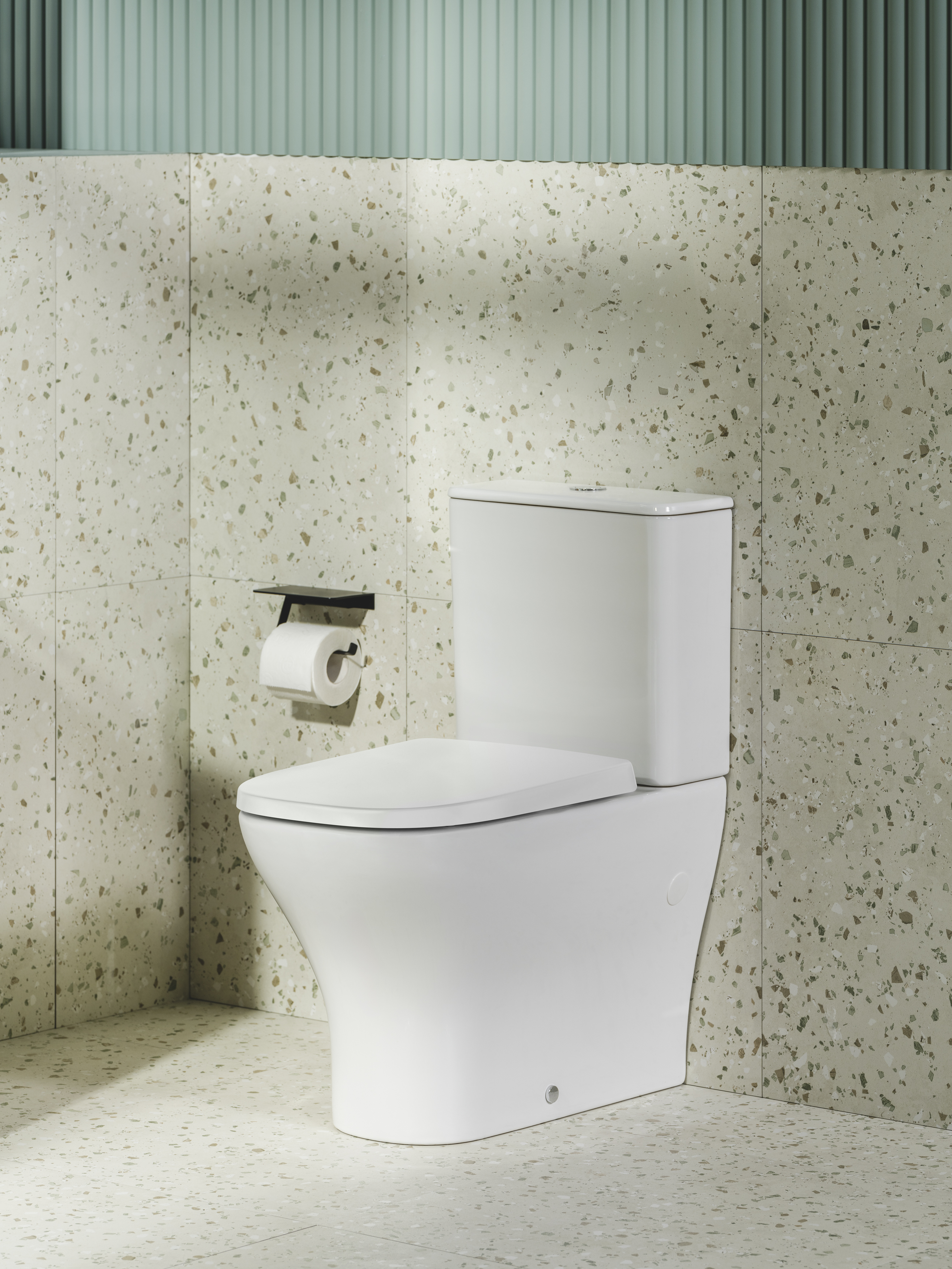 Roca Optica Rimless Vortex Back to Wall Closed Coupled Toilet