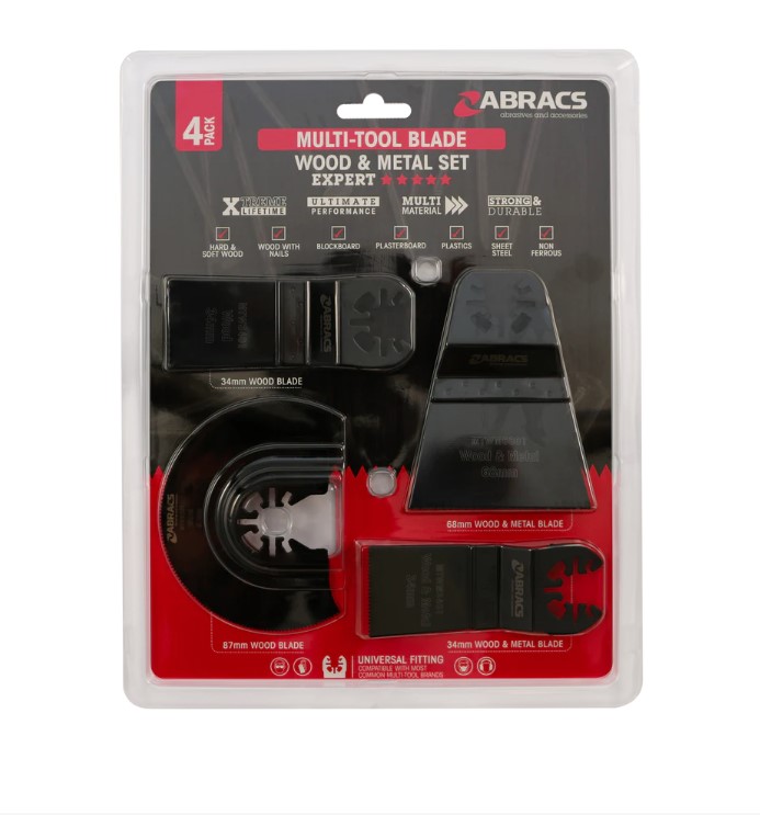 4pc Multi Tool Wood & Metal Blade