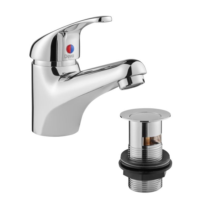 Clifden Basin Mixer With Press Top Waste