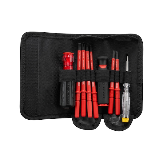 STANLEY® FATMAX® VDE Multi-Bit Screwdriver Set In Pouch (10 pc.)