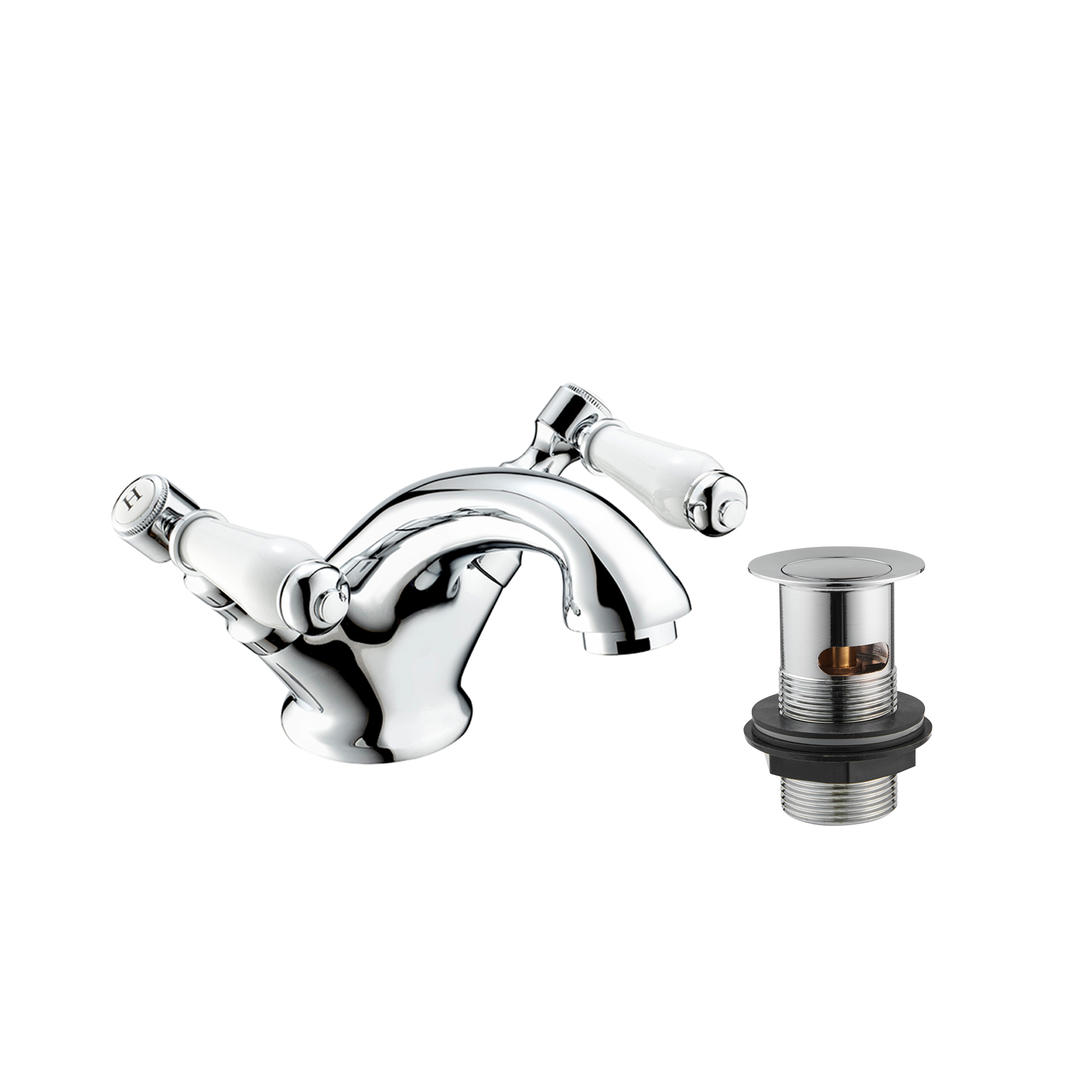 Georgian Basin Mixer - Gold