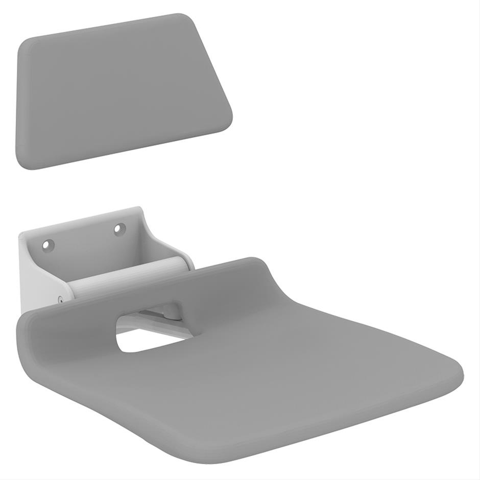 Folding Shower Seat, Fixed Height, 650mm Projection.