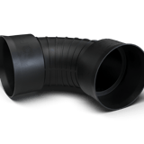 Twinwall Bend 110mm x 90 Degree Black