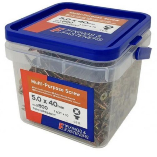 Forgefix Multi Purpose Screw zinc plated 5.0 x 50ft Tub600