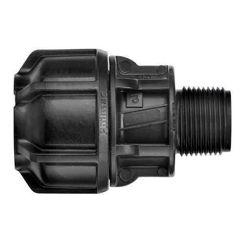 Philmac 1in x 1in MI BSP Single panel Normal Gauge End Connector