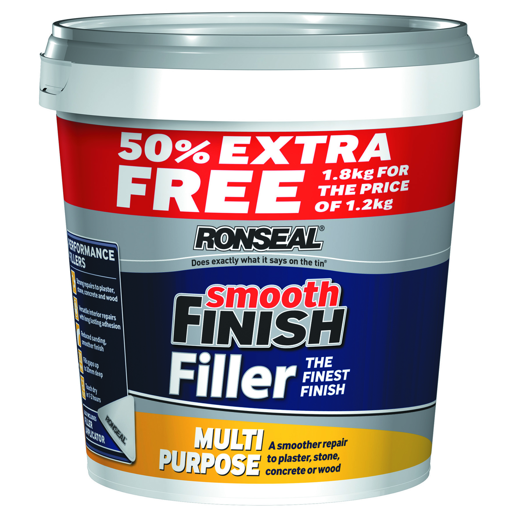 Ronseal Multi Purpose Ready Mix Filler 1.2kg+50