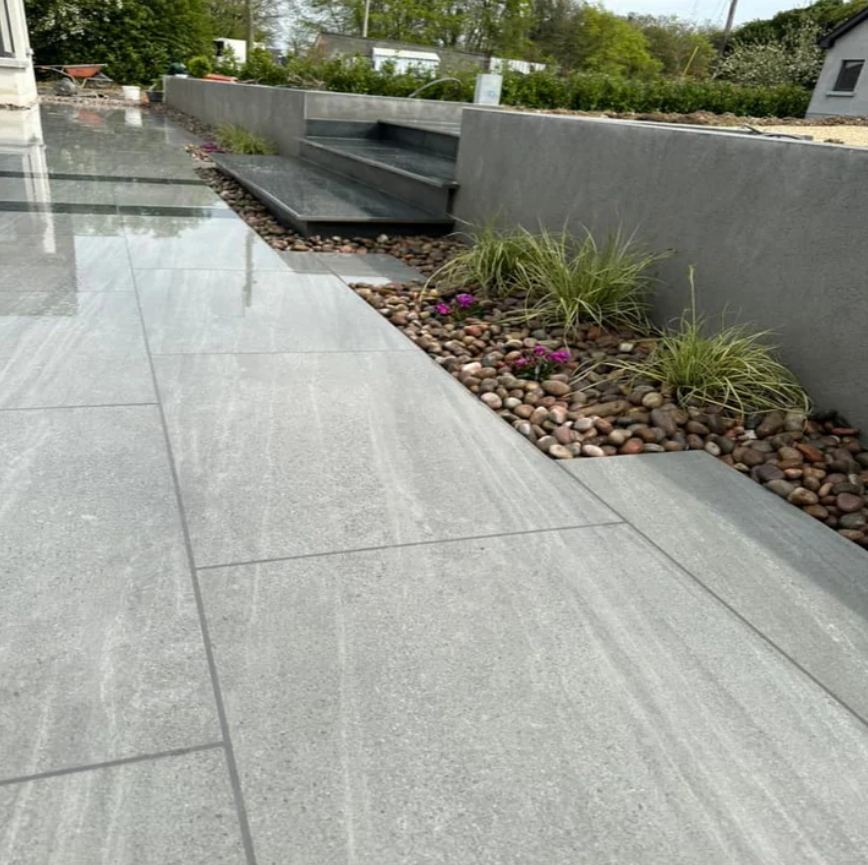 Porzena Light Grey Porcelain Paving Slabs 900x600x20mm