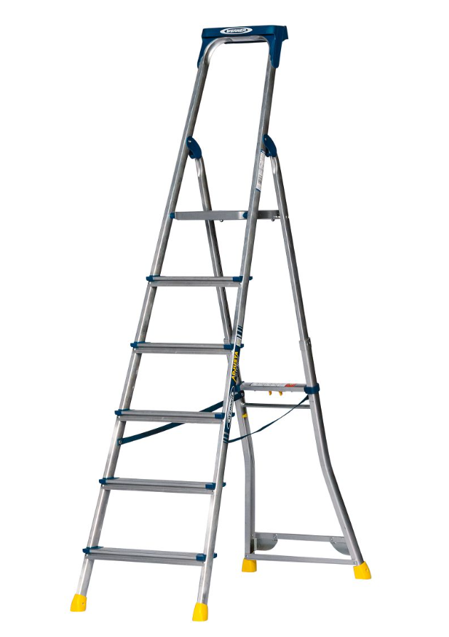 Werner Adjustastep Alu Stepladder 6tread Pro Alu Platform Stepladder 6tread