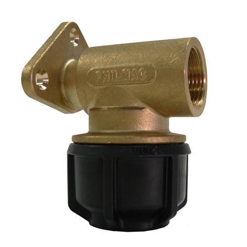 Philmac 3/4in Normal Gauge Brass Wall Plate Elbow