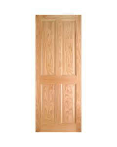 Indoors Lawrence 4 Panel Pre-Finished Oak Door - 80 Inch x 34 Inch (2032mm x 864mm)