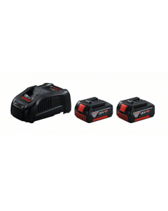 Bosch 18v Starter Set 2 x 5ah Batteries & Charger Battery Starter Set