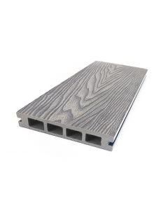 Whiteriver Montana Woodgrain Composite Decking - Soft Grey - 135mm x 25mm x 3600mm