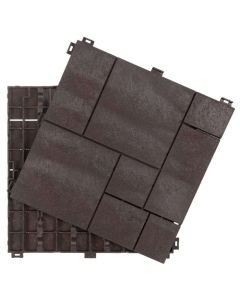MultyHome Mosaic Deck Tiles 30 x 30cm &ndash; Coffee (Pack of 6)