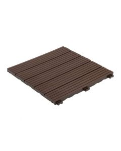 MultyHome Cosmopolitan Deck Tiles 30 x 30cm &ndash; Coffee (Pack of 6)