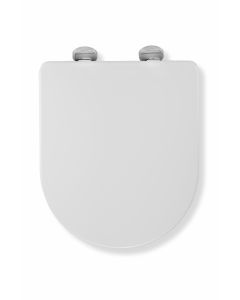 Croydex Eyre D Shaped Soft Close Toilet Seat comes with Flexi Fix Quick Release Hinges