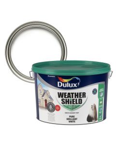 Dulux Weathershield Smooth Masonry Paint - Pure Brilliant White 10l