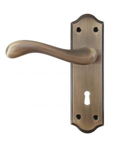 Ashfield & Co Landsdowne L/Door Handle Box Set Antique Brass