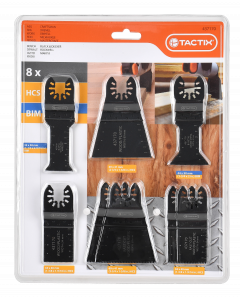 Tactix Multi Tool Saw Blade Set With Multi Selection - 8 Pieces