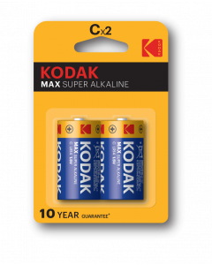 Kodak Max Super Alkaline C Batteries - Pack of 2