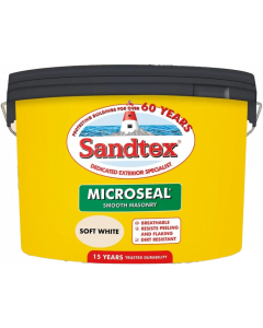 Sandtex White Smooth Masonry Paint - 10L - 2 for 75 Euro