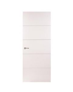 Indoors Brookline 4 Line Horizontal Fire Door FD30 - White - 80 Inch x 34 Inch (2032mm x 864mm)