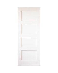 Indoors Kirkland Shaker 4 Panel Door - White - 80 Inch x 32 Inch (2032mm x 813mm)