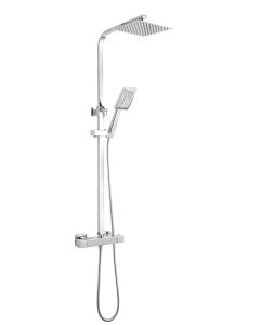 Methven Brampton Square Bar Thermostatic Shower with Diverter to Rain Shower head