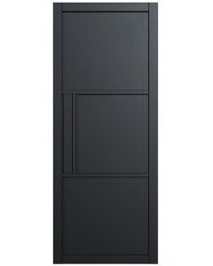 Indoors Seattle 3 Panel Solid Black Primed Door 78 Inch x 30 Inch (1981 x 762mm)