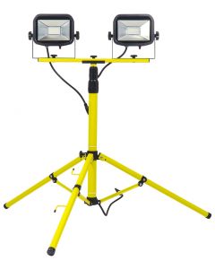 Luceco Site 110v Twin Head Tripod Work Light - 2 x 22W