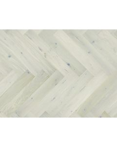 Barista Brushed Matt Lacquered Oak Mocha Herringbone Engineered Flooring - 130mm x 14mm x 725mm - Pack covers 0.65m2