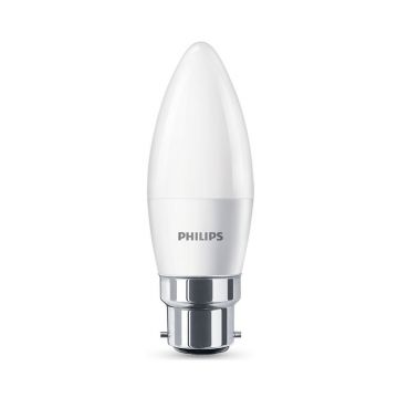 LED 40w B35 B22 Warm White Frosted Non Dim 6pk Philips LED