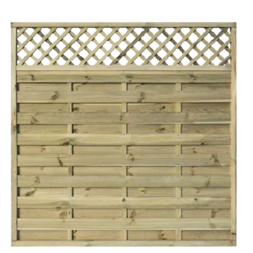 Horizontal Lattice Top Fence Panel – 1800 x 1800mm