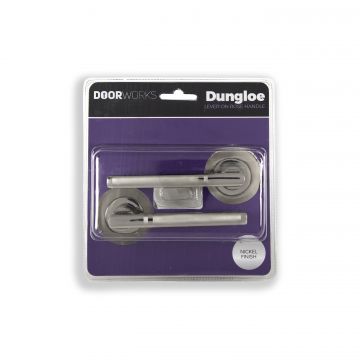 Door Works Dungloe Lever On Rose Chrome