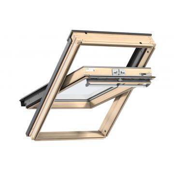 Velux Centre-Pivot Roof Window Clear Lacquer Pine - GGL CK06 3070 - 550mm x 1180mm