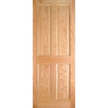 Indoors Lawrence 4 Panel Pre-Finished Oak Door - 80 Inch x 32 Inch (2032mm x 813mm)