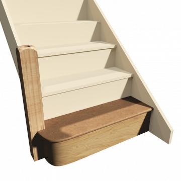 Kwikstairs MDF Unprimed Bullnose Kit 