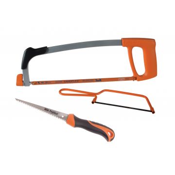 Bahco 3 Piece Saw Set includes 317 Hacksaw 300mm,  239 Junior Saw + Drywall Saw