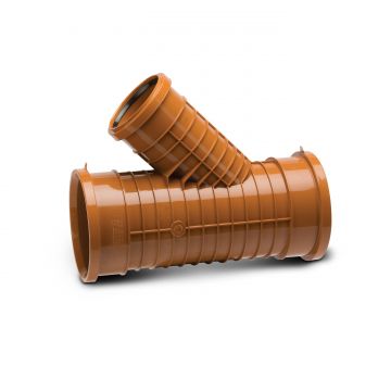 Polysewer T/S Unequal Junction 300 x 110mm x 45deg