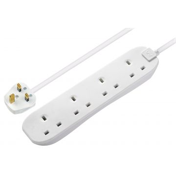 4 Socket 2m 13 Amp Extension Lead