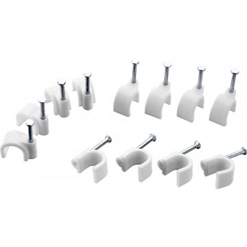 White Round Cable Clip 5mm Qty 50