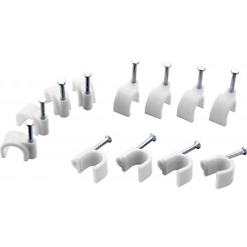White Round Cable Clip 7mm Qty 50