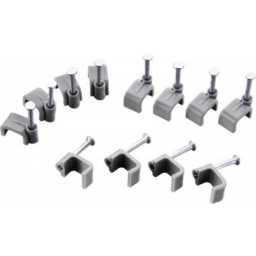 Grey Twin & Earth Cable Clips 1.5mm Qty 50